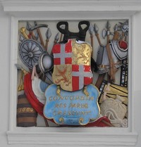 Concordia - wapen op voormalige Hoofdwacht, Janskerkhof, Utrecht